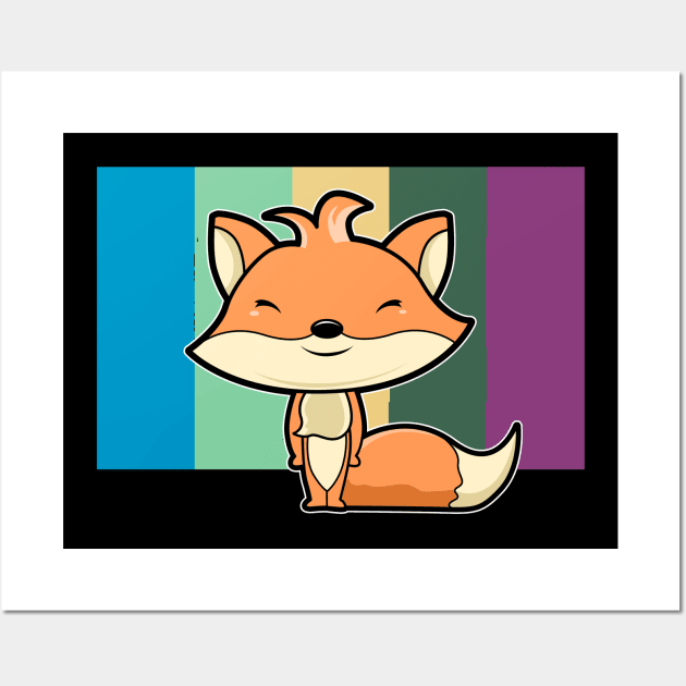 Vintage Fox Wall Art by Imutobi